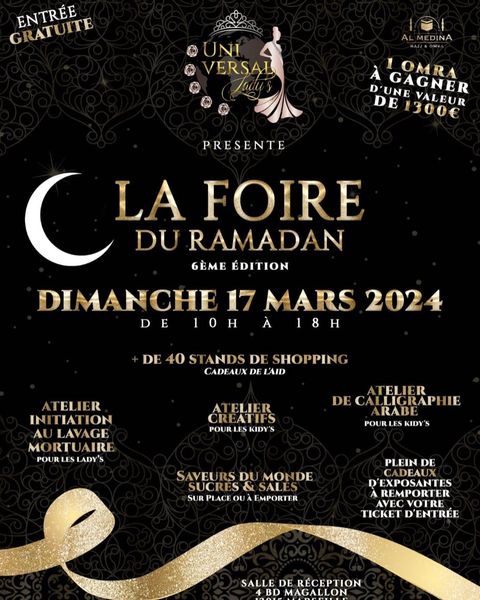 affiche de la 6eme foire du Ramadan à Marseille
