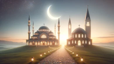 Eglise et Mosquée cote à cote Ramadan et careme